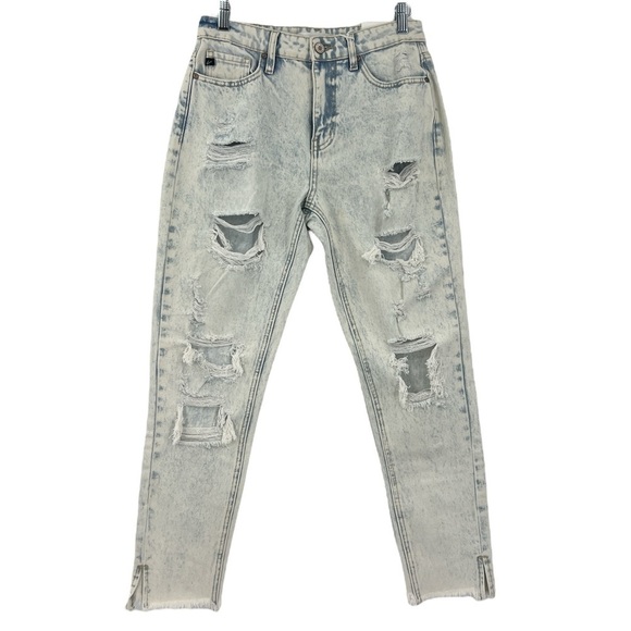 KanCan hi rise ankle skinny acid wash distressed, jeans, size 25 new tags - Picture 1 of 8